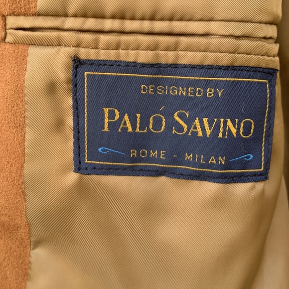 Men’s blazer Suede camel color. See pictures for sizes great for fall - Picture 5 of 14